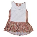 Anthropologie Postmark Tank Top Women Small Sleeveless Peplum Boho Floral Top Photo 0