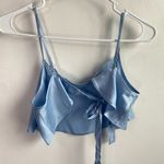 SKIMS NWOT  Glacier Blue Bridal Silk Super Cropped Cami Photo 6