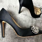Badgley Mischka Black and Rhinestone Heels Size 8.5 Photo 5