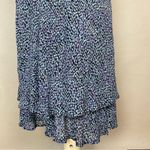 Vintage Midi Skirt Abstract Dots Layered Elastic Feminine Flirty Eclectic Rayon‎ Purple Size 6 Photo 6