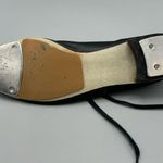 Vtg Capezio Black Tele Tone Tap Lace Up Shoes Leather 9 M Women’s USA Dance Flat Photo 11