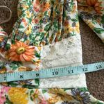 For Love & Lemons  Rosalyn Floral Ruffle Mini Dress in Green XXS Cottagecore Photo 10