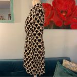 ZARA New NWT  Black & White Geometric Printed Belted Dress Size S Small Boho Photo 3