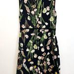 VICTORIA BECKHAM FOR TARGET English Floral Satin Dress Black Green Mini ALTERED Size M Photo 8