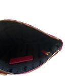 NWT THACKER GIA POUCH & CARD CASE Ring Wristlet Clutch RED LEATHER Pink Photo 5