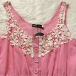 Oh Polly Pink Anita Floral Crochet Lace Playsuit Romper Photo 3