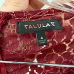 Talula Red Aline Lace Accent Pleated Dress size 4 Photo 1