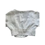 Pull & Bear  White Crop Short Sleeve Button Bolero Size Small Photo 2