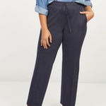 Lane Bryant  Pull On Drawstring Ankle Pants 22/24 Blue Comfy Travel‎ #1110250 Photo 0