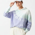 Wildfox White & Blue Cropped Hoody Long Sleeve Sweatshirt S Photo 0