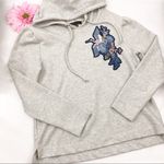 Anthropologie Sanctuary X  Crane Bird Embroidered Crop Hoodie: Heathered Grey Photo 4