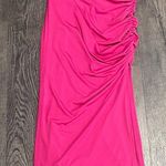 superdown Tiffani Ruched Midi Skirt in Fuschia Photo 4