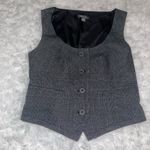 Apt. 9 Y2K woman’s vest  gray blue plaid cropped vest top woman’s size 8 EUC Med Photo 3