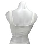 Aritzia Babaton White Rib Knit Sleeveless Square Neck Cami Crop Tank Top Size XS Photo 1