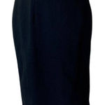 Jones New York Vintage black wool midi skirt, lined side vent career wear Photo 0