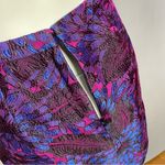 J.Crew Mini Skirt Floral Jacquard Purple Pink Blue Size 4 A-Line Contrast Trim Photo 12