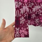 Talbots Womens 100% Merino Wool Long Puff Sleeve Floral Print Sweater Large Photo 2