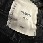 One Teaspoon  Streetwalkers High Waist 80s Fit Black Pleated Denim Jean Shorts 26 Photo 9