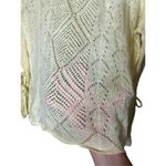 Honey & T Yellow Knit Bell Tie Sleeve Sweater Size Large Photo 7