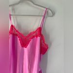 SKIMS  Stretch Satin Lace Teddy in Neon Orchid, size XL Photo 1