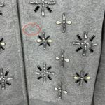 Banana Republic XS Gray Sweater Jacket Full Zip Up Beaded Terry Lining Photo 5