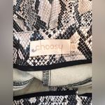 Choosy Elizabeth Snake Skin Faux Leather Cropped Pants Size 6 Black Photo 9