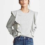 ALC Frank A.L.C. Keller Ruffle Crewneck Pullover Sweatshirt Size Small Photo 0