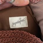 Jacqueline Ferrar  Vintage Brown Paper Straw Hobo Bag With Bamboo Handle Photo 3