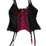 LOVEHONEY Lace Up Bustier Corset Black Size 1X Photo 0