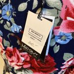 Leo Guy Navy Rose Floral Surplice Sweater Size 2 Photo 7