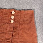 Free People Women's Terra Cotta Button Front Mini Skirt Size 8 Short Casual Photo 1
