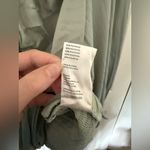 Anthropologie Smocked Blouson Sleeve Blouse Sage Green Open Back Satin Top 3XL Photo 7