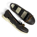 Crocs Womens Beach Line Slip On Boat Shoes, Brown & Off White, SZ 7, NEW w/o Box Photo 0