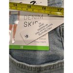 Seven7 Women's Size 10 Blue Denim Pencil Skirt Button Fly Fray Hem Photo 4