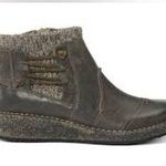 Aetrex Tessa sweater ankle boots brown leather women’s size 7.5 Photo 0