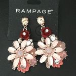 Rampage  Magnificent Red Pink Blush 3D earrings Photo 0