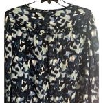 BeachLunchLounge  Blue and Green Long Sleeve Abstract Print Blouse Size S Photo 4