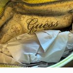 Guess Yellow Quilted Monogram Satchel Handbag Top Handle Bag flawed Photo 3