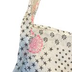 Free People  Tote Bag Gauze linen Boho Reusable Floral Festival Photo 2