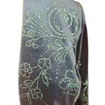 R & M Richards  Womens Size 6 Petite Velvet Suit Jacket Deep Teal Green Embellished Photo 3