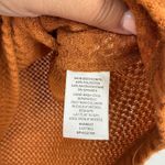 BP Nordstrom . Top Womens Medium Rust Umber Waffle Knit‎ Off the Shoulder Stretch Photo 2
