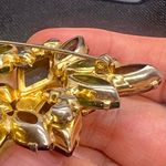 Juliana D&E Large Vtg D&E Juliana BOOK PIECE Diamond Shape Multi Color Rhinestone Brooch Pin Photo 4