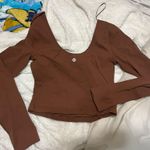 Lululemon athletic t shirt Brown Size 4 Photo 1