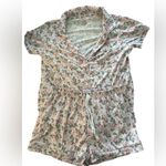 Born Pink Floral Short Sleeve Shorts Pajama Set White Size L Photo 0