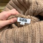 525 America  Cable Knit Turtleneck Sleeveless Sweater Vest Brown Size Medium Photo 7