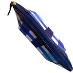 Kate Spade  blue plaid checkered makeup cosmetic clutch bag Photo 9