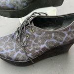 Nicole Stylish Black and Blue Laser Wedge Shoes 8M Size 8 Photo 1