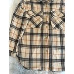 Unbranded Fleece Shacket Womens Medium Gold Plaid Warm Pockets Outdoors Unlined‎ Photo 2
