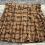 HAVE Brown and Black Pleated Skirt Medium Photo 0
