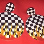 Topshop Checkered Flame Earrings Photo 0